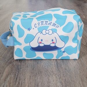 Sanrio Inspired Blue and White Cinnamoroll Cosmetic Bag
